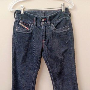 Diesel Black Corduroy Bootcut Leg Pant, NWT